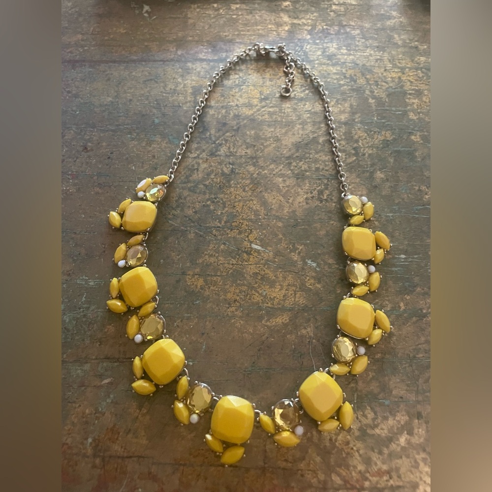 Elegant Yellow Statement Necklace